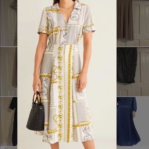 Women’s grey printed midi dress